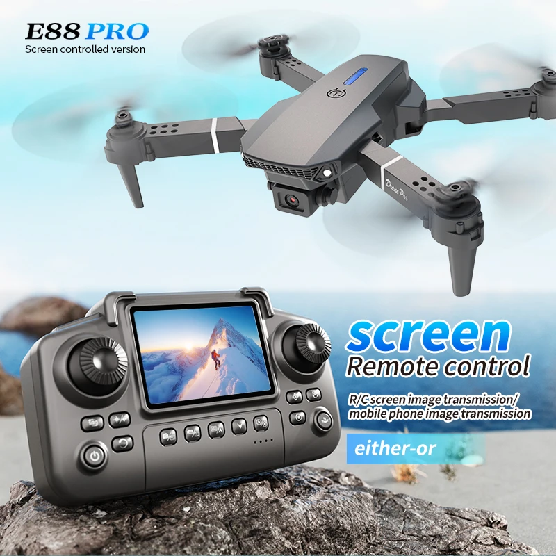 Drone Camera Wide Angle - 전문가용 E88 PRO 드론, 화면 탑재